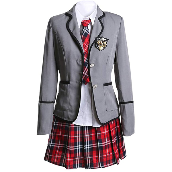 grey school coat